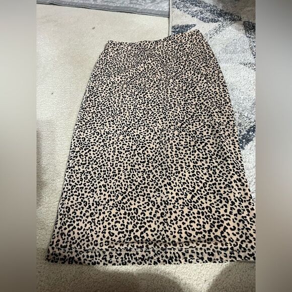 AFRM Leopard Animal Print Mesh Knee Length Skirt Size Small - Picture 11 of 14
